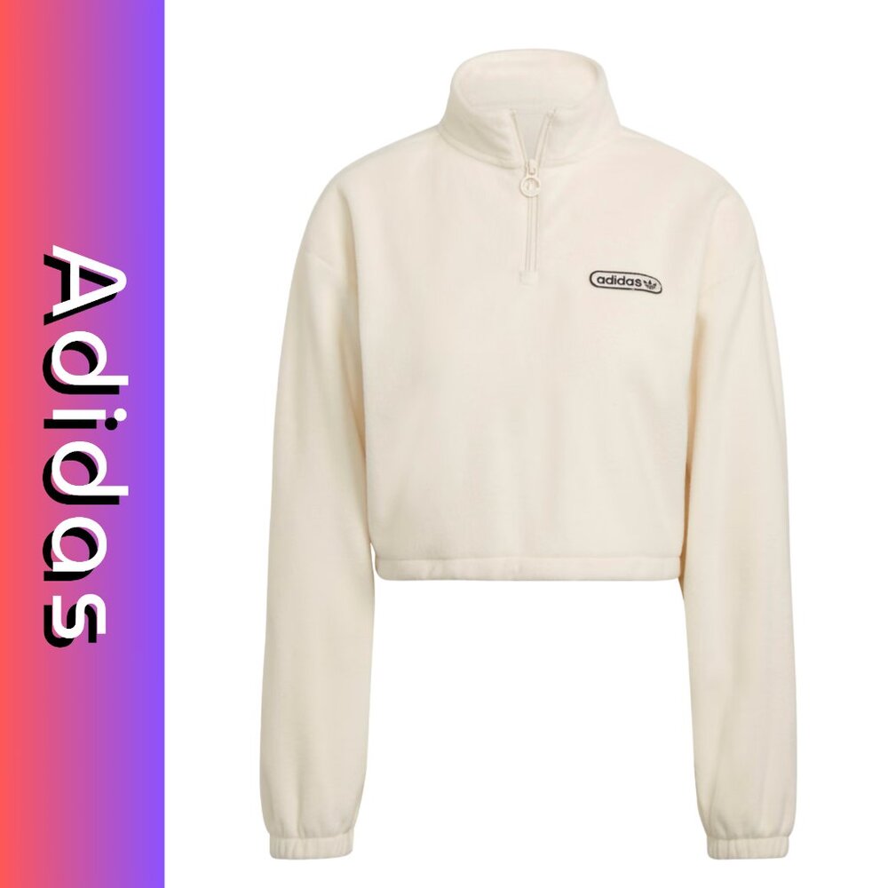 adidas Retro Luxury 1/4 Zip Cropped Sweater